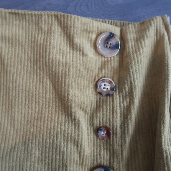 70s Button Detail Midi Skirt - Picture 3 of 4